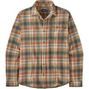Patagonia Men's Plaid Casual Button Down Shirt - Blue, Brown, Cream